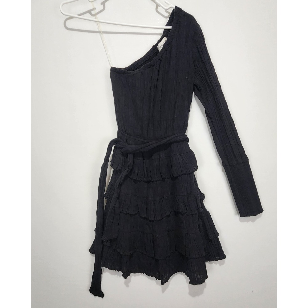Hello Molly Women's Dance The Night Away One Shoulder Dress Black Size XS